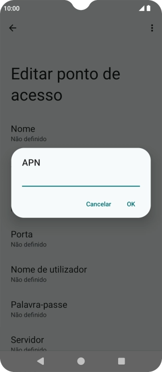 Introduza net2.vodafone.pt e prima OK.