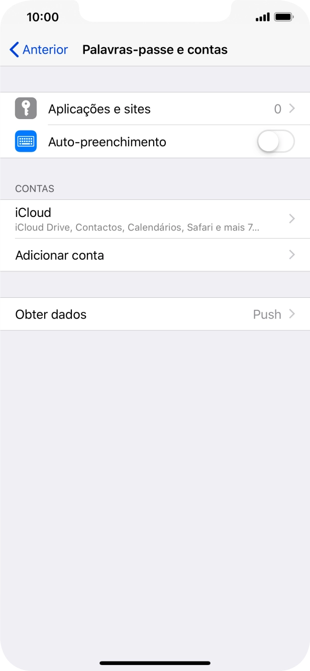 Prima Adicionar conta.