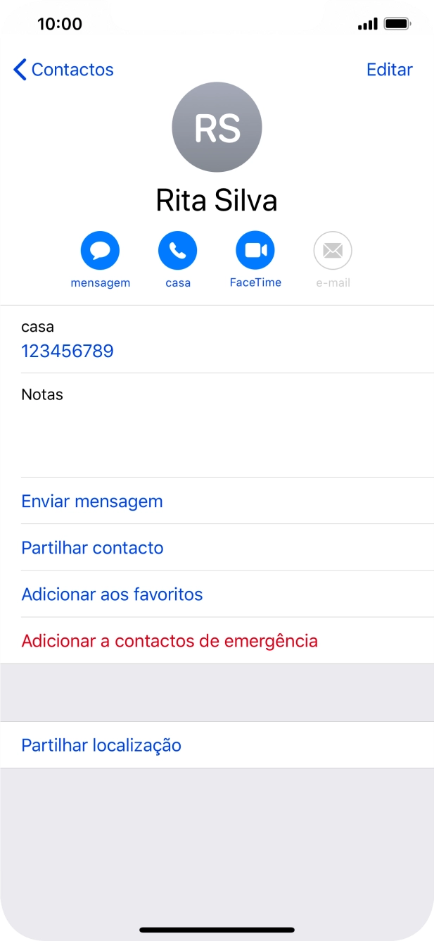 Para voltar ao ecrã inicial, deslize o dedo de baixo para cima a partir da base do ecrã.