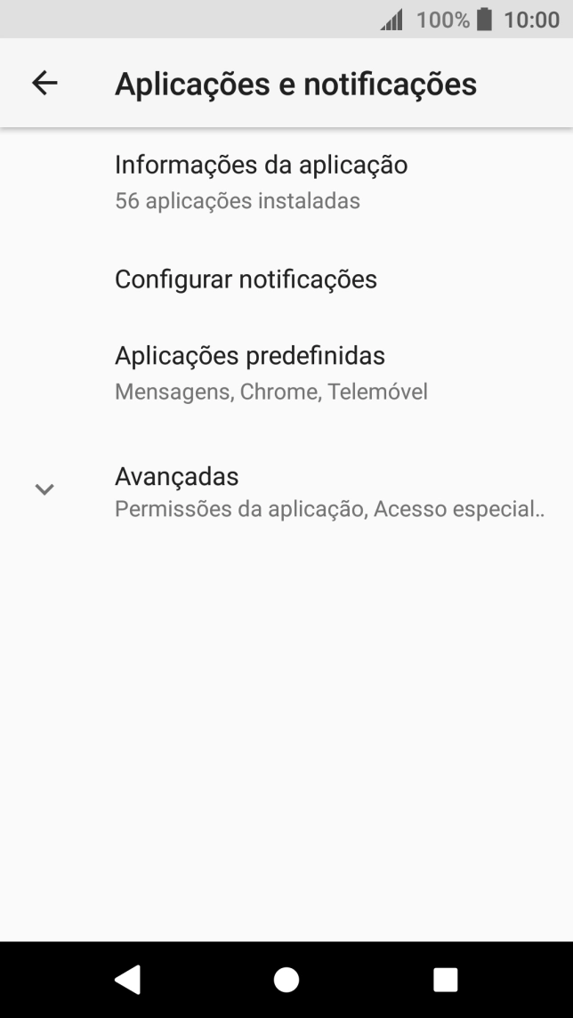 Prima Informações da aplicação.