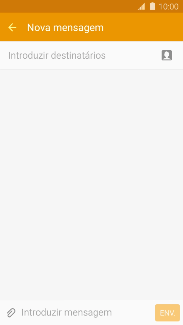 Prima a caixa de pesquisa e introduza as primeiras letras do nome do destinatário.