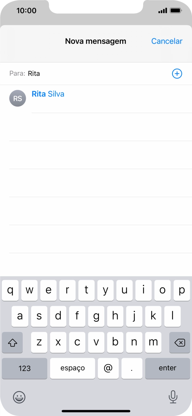 Prima o contacto pretendido.