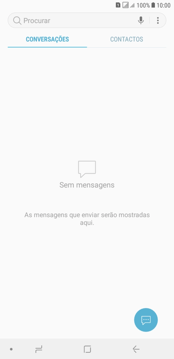 Prima o ícone de nova mensagem.