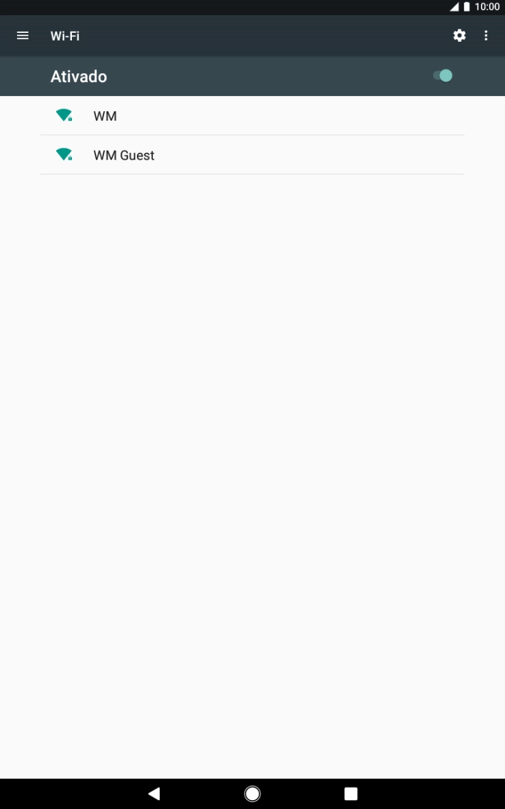 Prima a rede Wi-Fi pretendida.