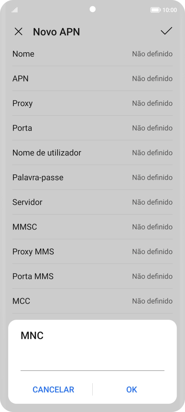 Introduza 01 e prima OK.