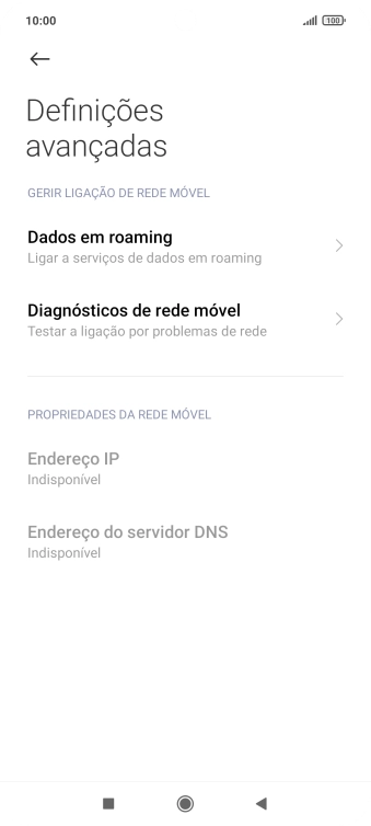 Prima Dados em roaming.
