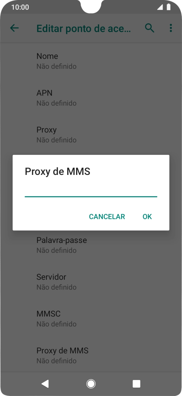 Introduza iproxy.vodafone.pt e prima OK.