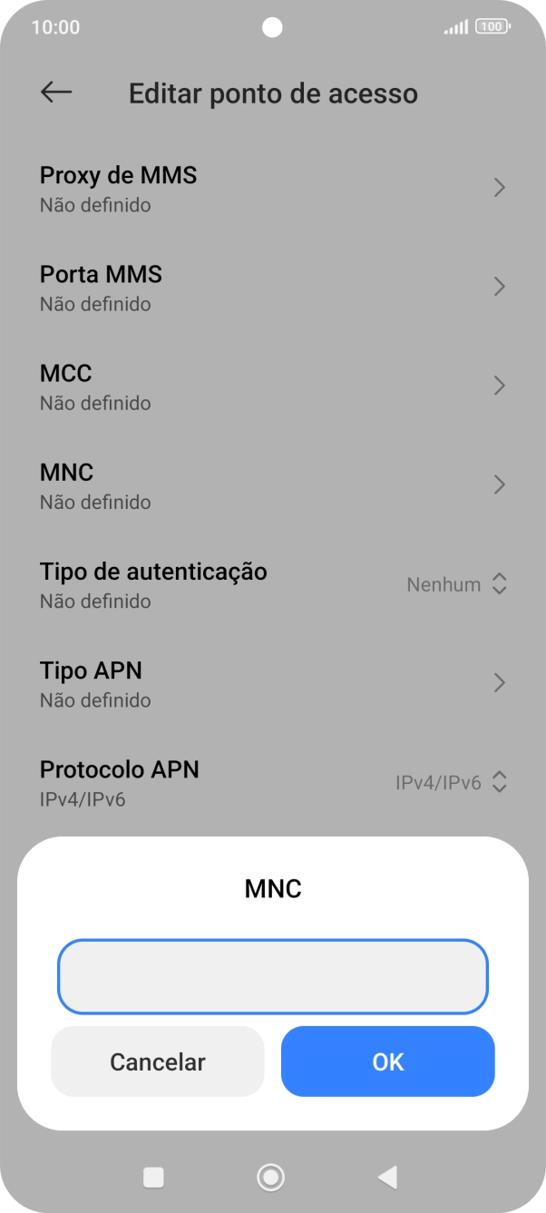 Introduza 01 e prima OK.