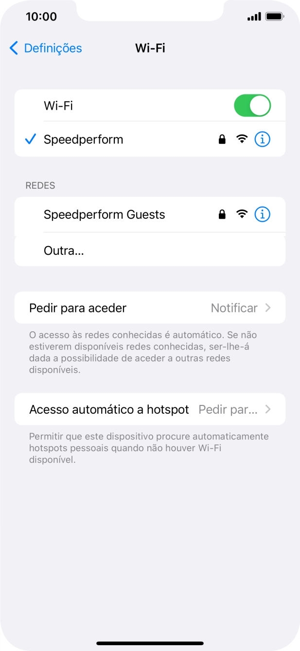 Para voltar ao ecrã inicial, deslize o dedo de baixo para cima a partir da base do ecrã.