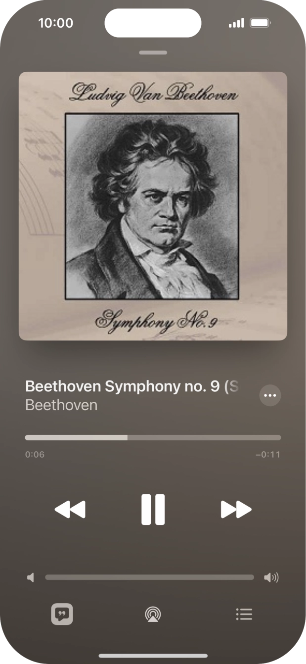 Prima a seta para a direita para ir para o ficheiro de música seguinte.