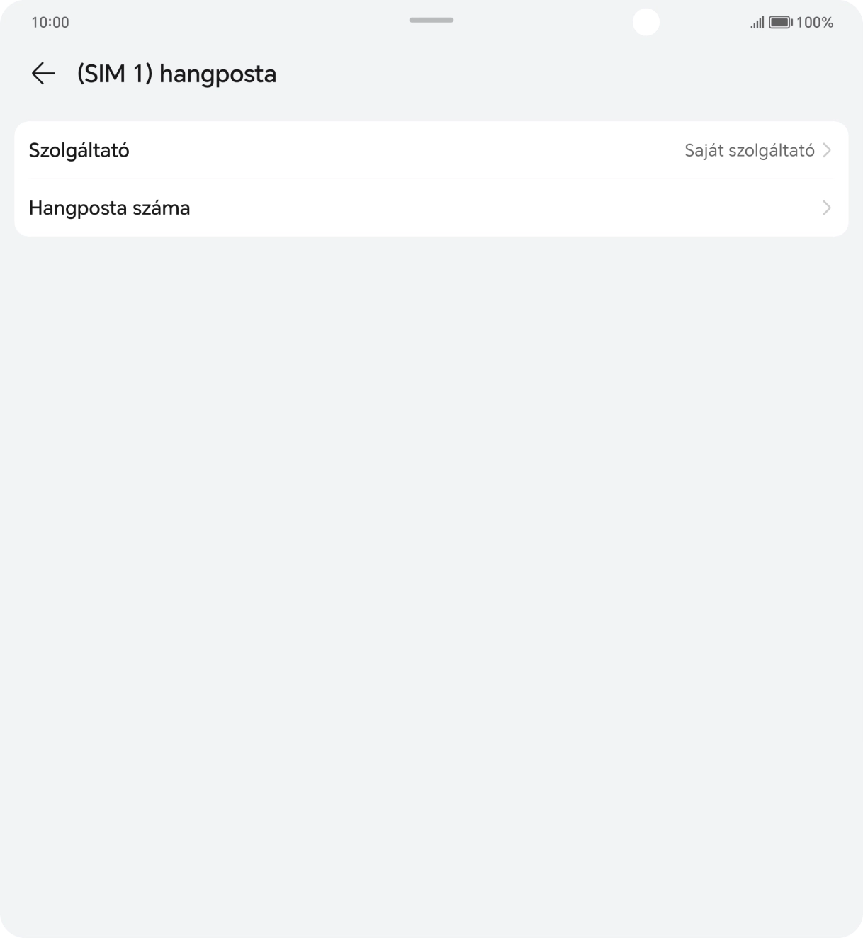 Válaszd a Hangposta száma lehetőséget.