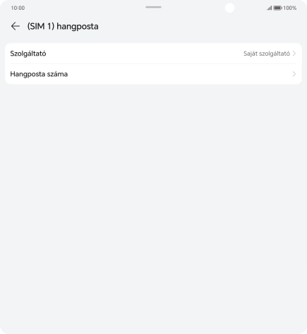Válaszd a Hangposta száma lehetőséget.