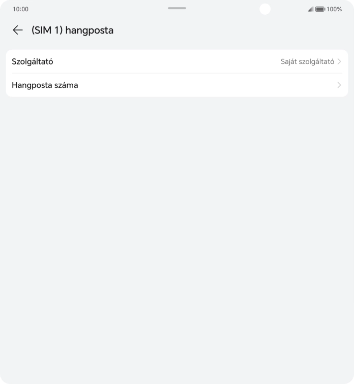 Válaszd a Hangposta száma lehetőséget.