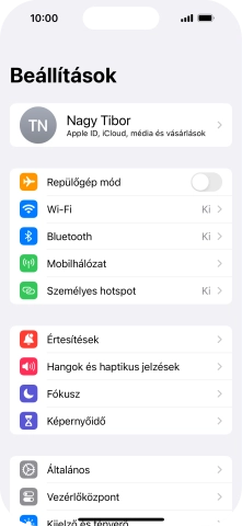 Válaszd a Wi-Fi lehetőséget.