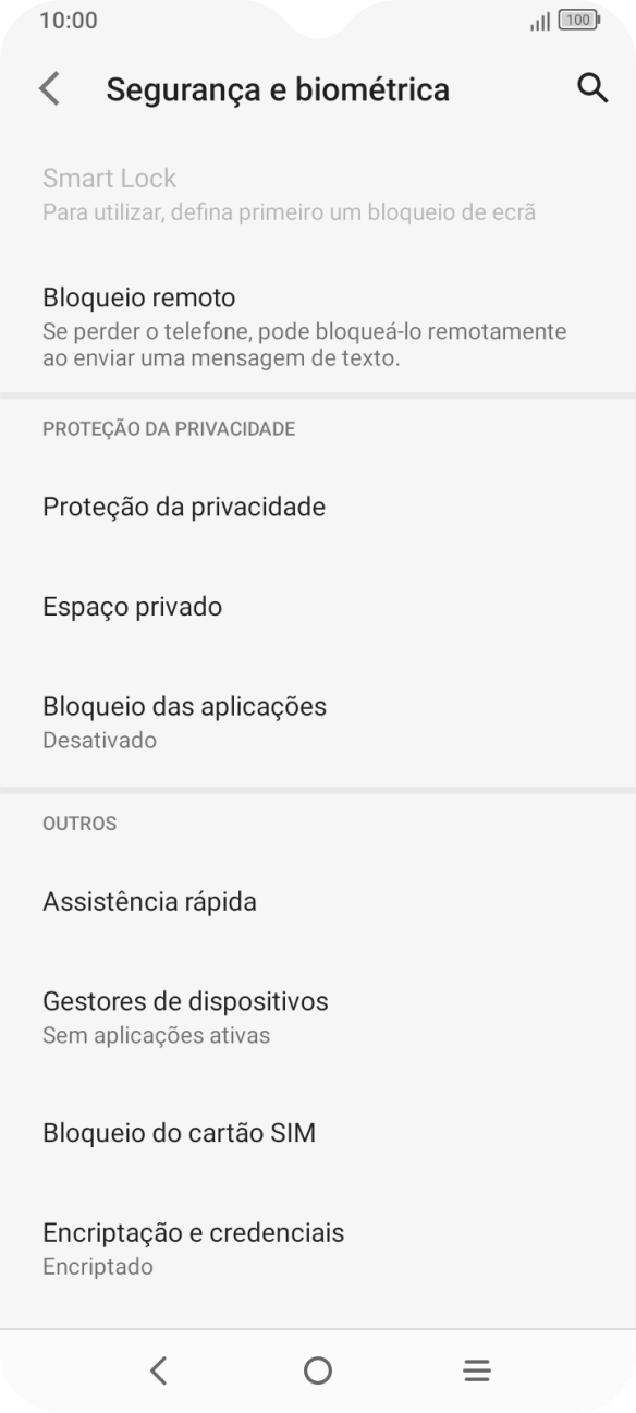 Prima Bloqueio do cartão SIM.