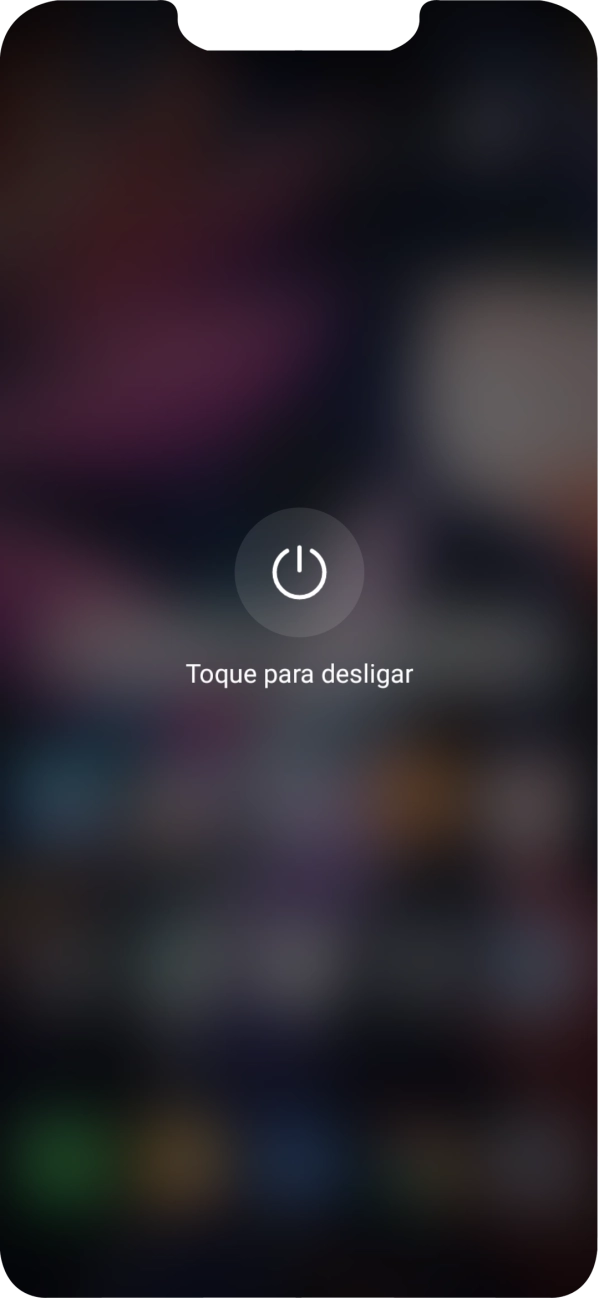 Prima Toque para desligar.