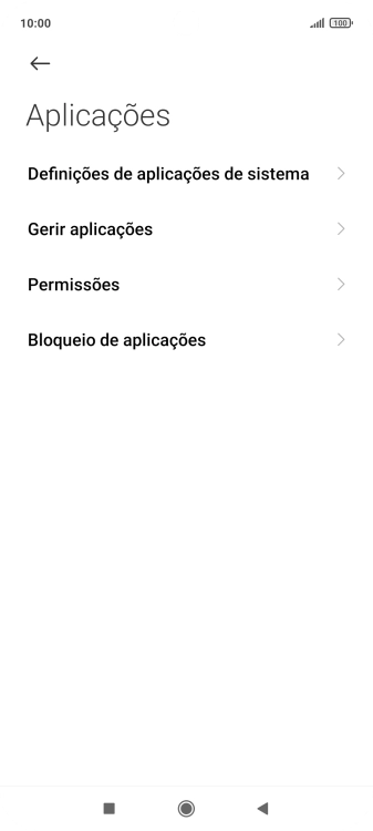 Prima Gerir aplicações.