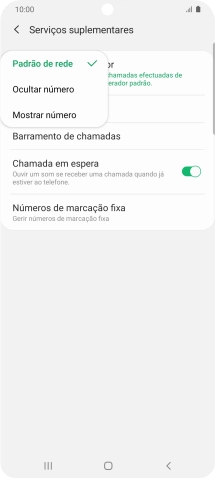Prima Mostrar número para ativar a visualização do seu número.