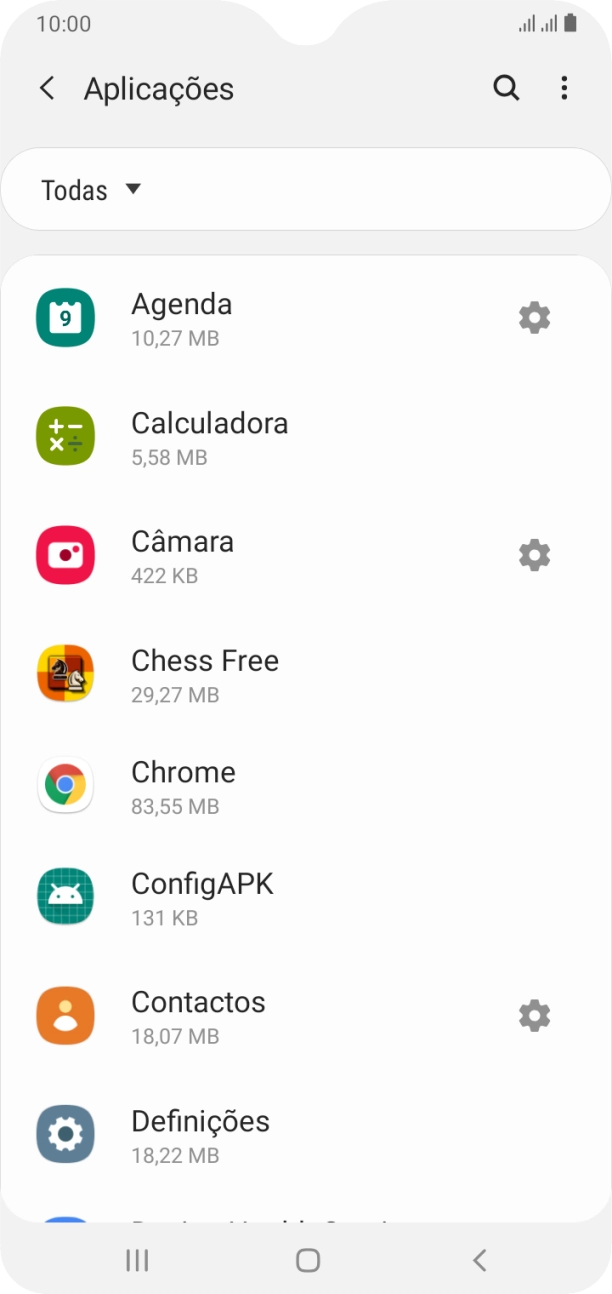 Prima a app pretendida.