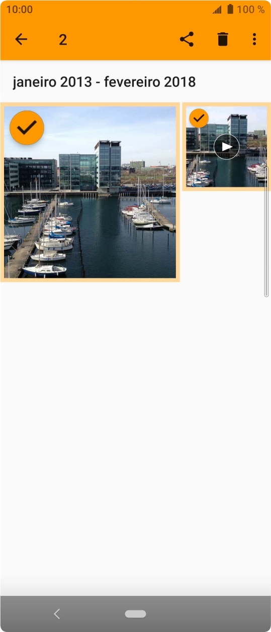 Prima o ícone para partilhar.