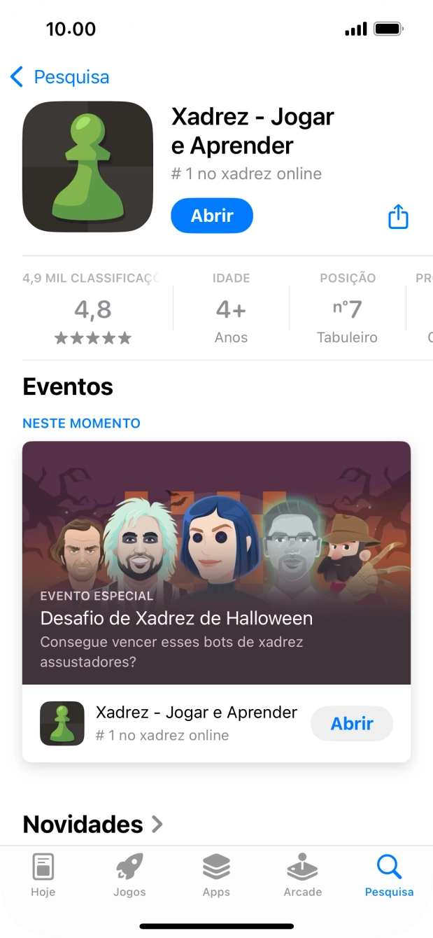 Para voltar ao ecrã inicial, deslize o dedo de baixo para cima a partir da base do ecrã.