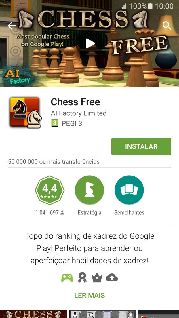 Prima INSTALAR e siga as instruções no ecrã para instalar a app.