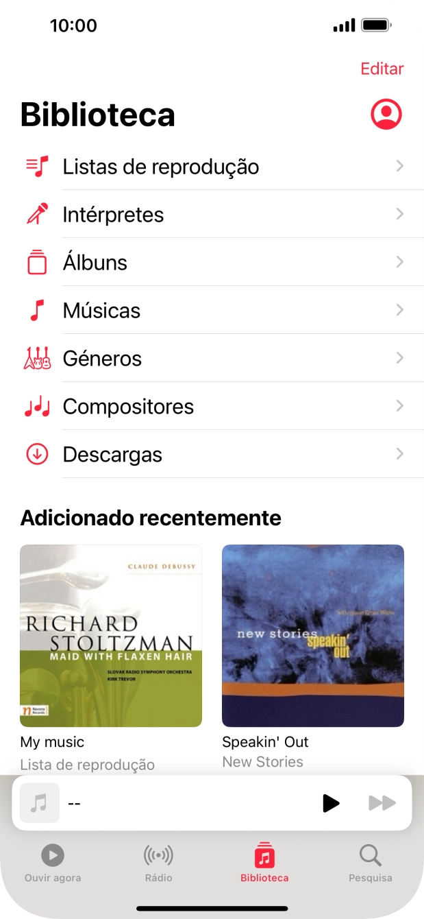 Prima Listas de reprodução.