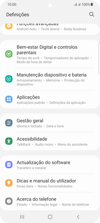 Prima Acerca do telefone.