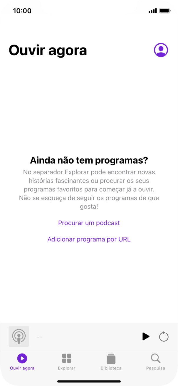 Para voltar ao ecrã inicial, deslize o dedo de baixo para cima a partir da base do ecrã.
