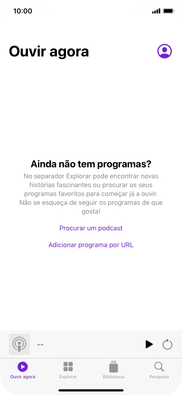 Para voltar ao ecrã inicial, deslize o dedo de baixo para cima a partir da base do ecrã.
