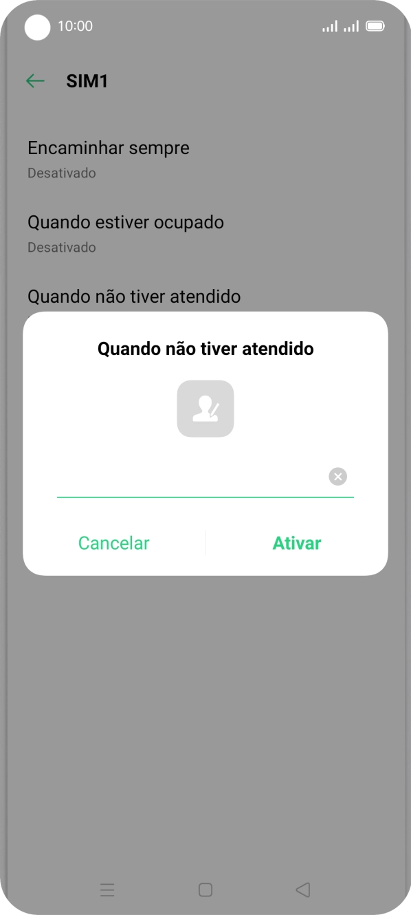 Introduza 123 e prima Ativar.