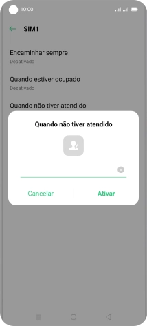 Introduza 123 e prima Ativar.