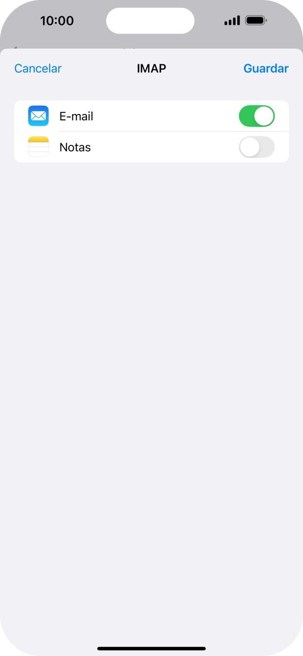 Prima Guardar. A sua conta de e-mail está agora configurada. Se pretender escolher definições adicionais para o servidor de receção e envio, siga os passos seguintes.