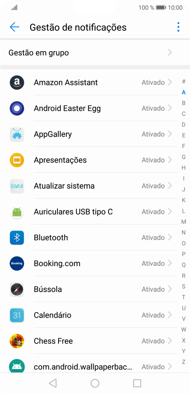 Prima a app pretendida.