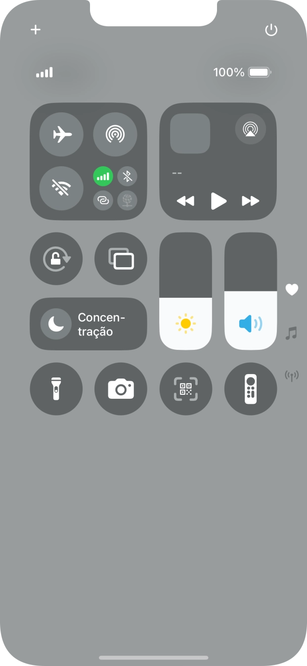 Prima o ícone de modo de voo para ativar ou desativar a função.
