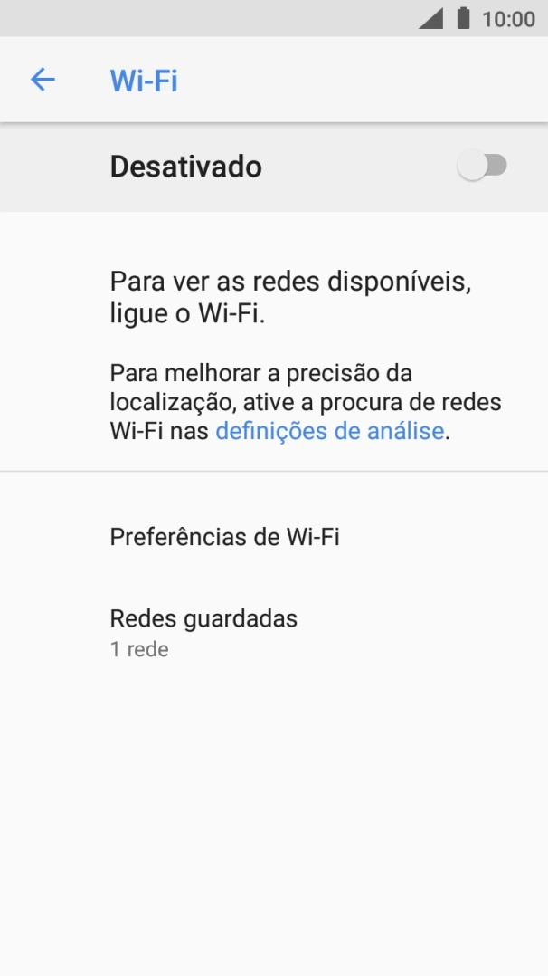 Prima Preferências de Wi-Fi.