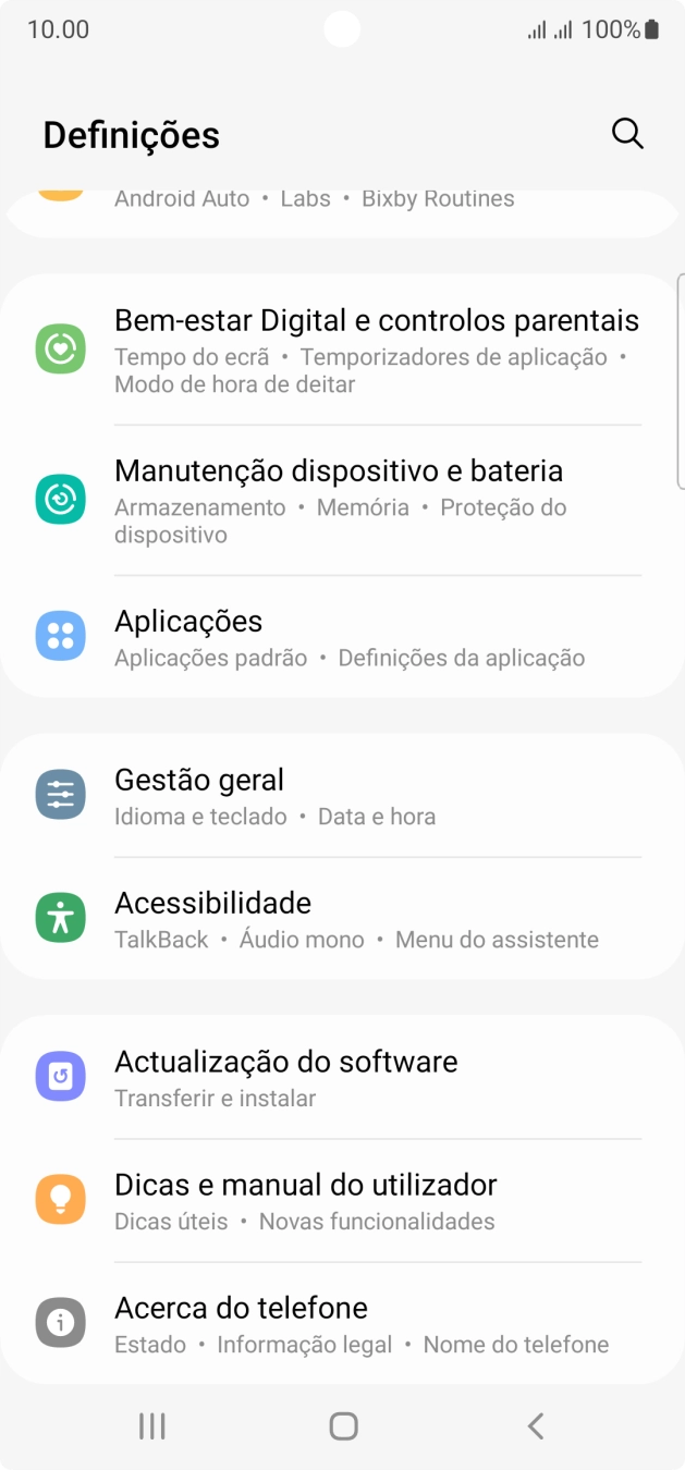 Prima Actualização do software.