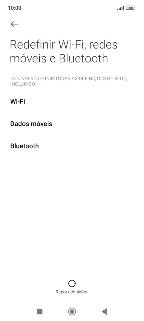 Prima Repor definições.