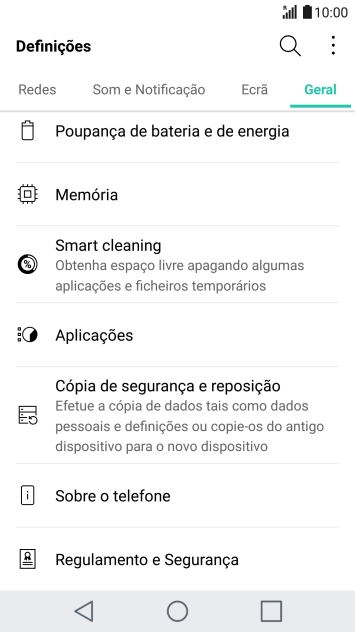 Prima Sobre o telefone.