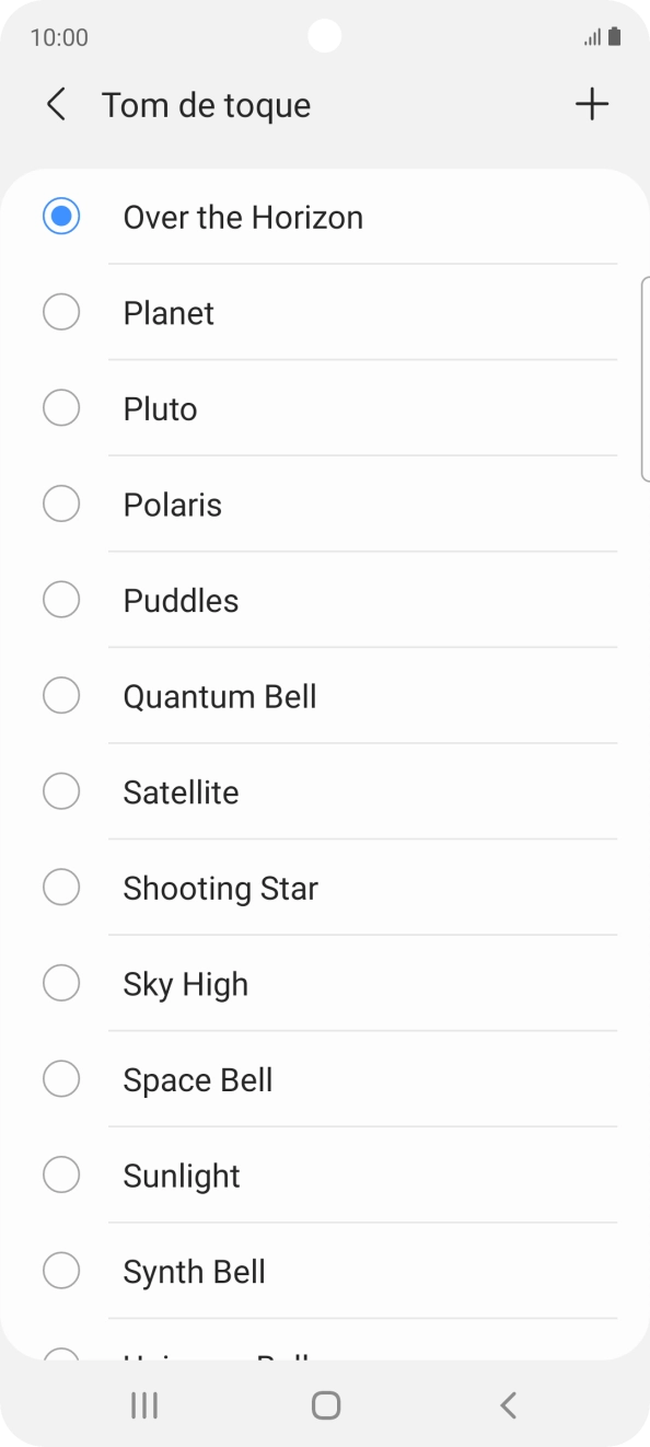 Prima o ícone para adicionar.
