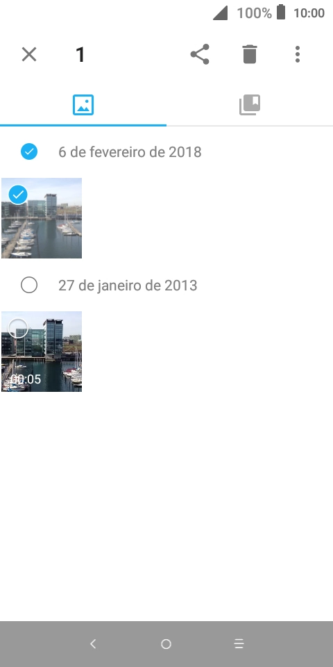 Prima o ícone de menu.