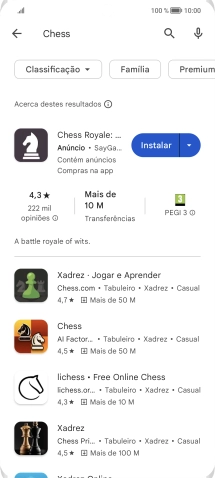 Prima a app pretendida.