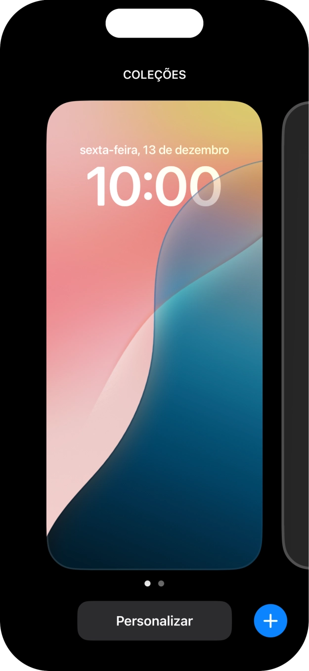 Prima o ícone para adicionar.