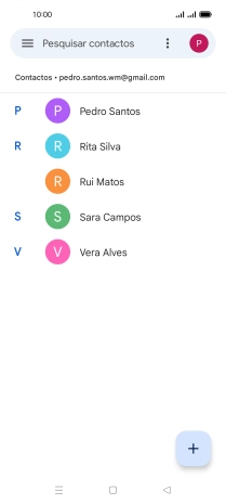Prima o contacto pretendido.