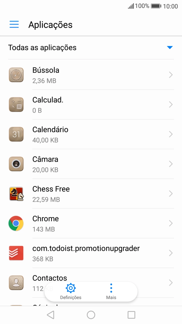 Prima a app pretendida.