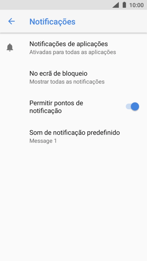 Prima Notificações de aplicações.