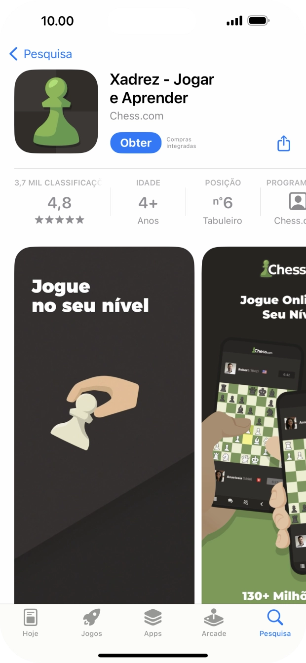 Prima Obter e siga as indicações no ecrã para instalar a app.