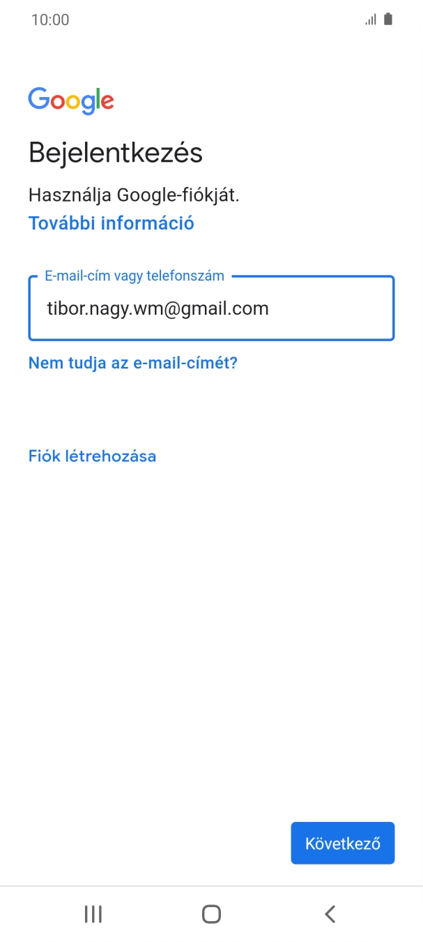 Válaszd a Következő lehetőséget.
