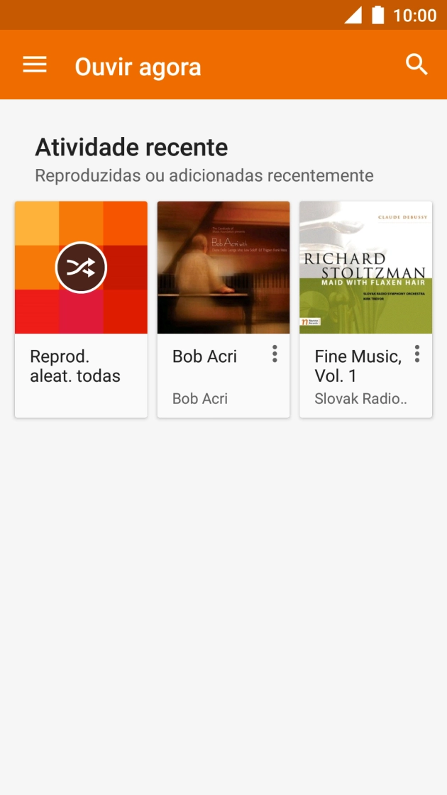 Deslize o dedo sobre o ecrã da esquerda para a direita.