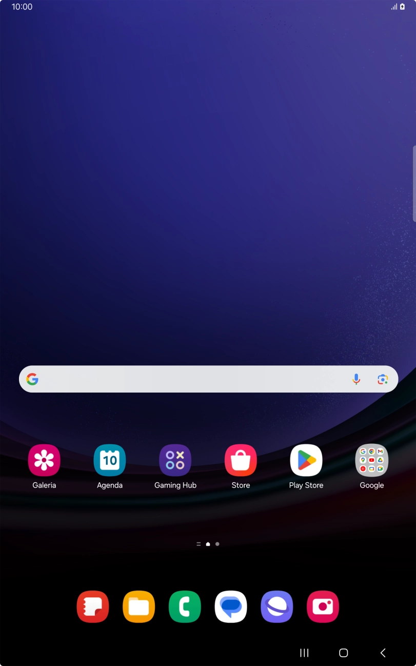 Enquanto o tablet estiver ligado, é sempre possível ver no ecrã o estado de carga da bateria. Quanto mais preenchido estiver o ícone de bateria, mais carga terá a bateria.